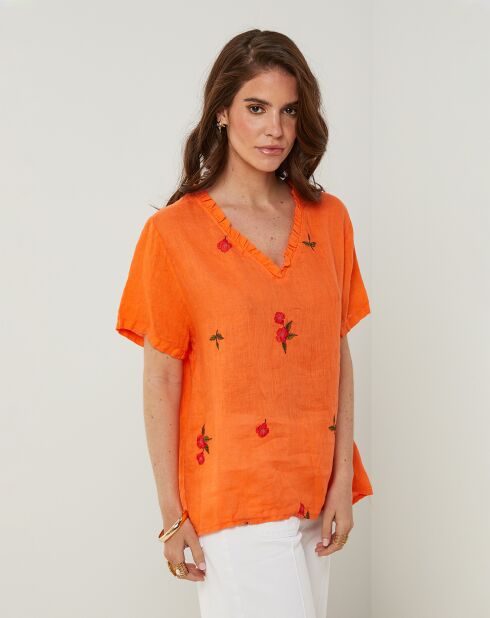 Top 100% Lin Armelle orange