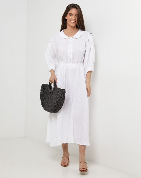 Robe 100% Lin Shana blanche