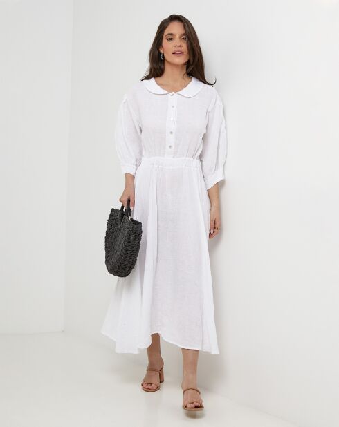 Robe 100% Lin Shana blanche
