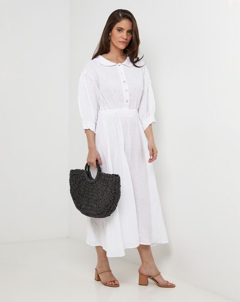 Robe 100% Lin Shana blanche