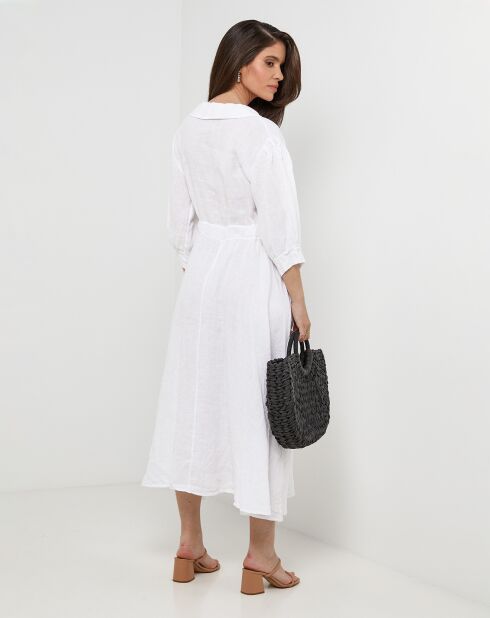 Robe 100% Lin Shana blanche