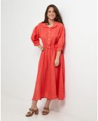 Robe 100% Lin Shana corail