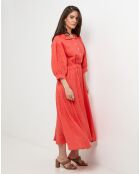 Robe 100% Lin Shana corail
