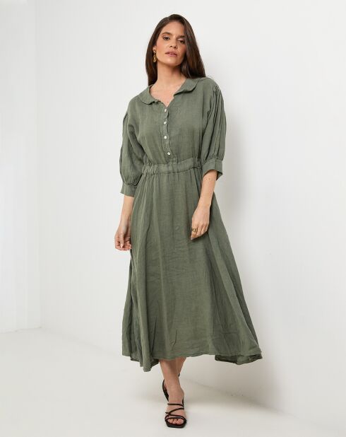 Robe 100% Lin Shana kaki