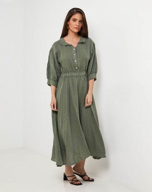 Robe 100% Lin Shana kaki