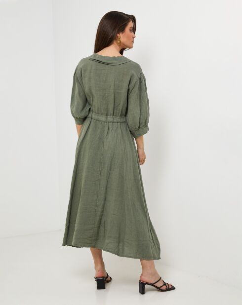 Robe 100% Lin Shana kaki