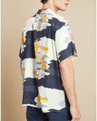 Chemise Faraway imprimée écru/marine