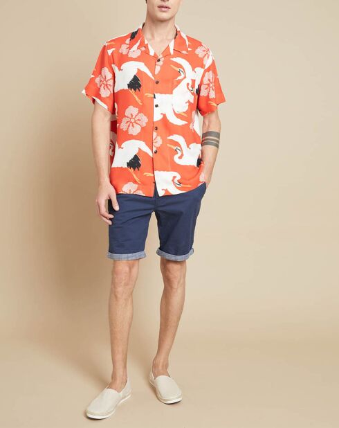 Chemise Faraway imprimée orange