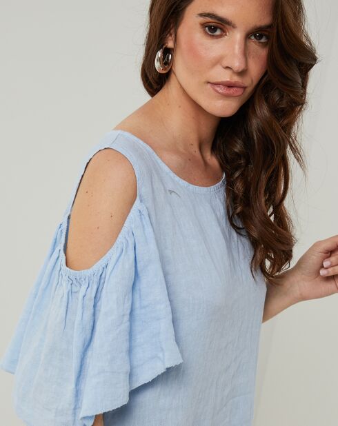 Robe 100% Lin Meline ciel
