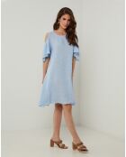 Robe 100% Lin Meline ciel