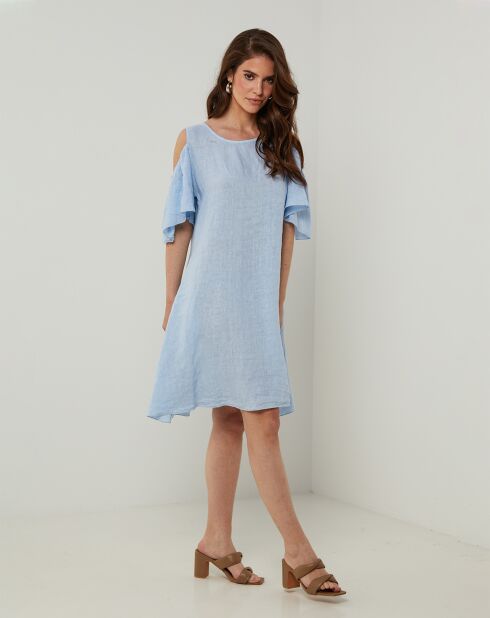 Robe 100% Lin Meline ciel