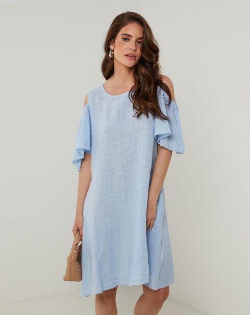 Robe 100% Lin Meline ciel