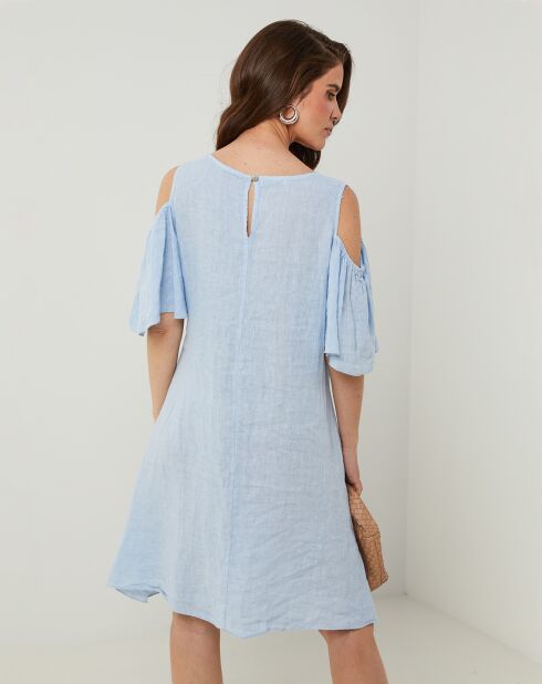 Robe 100% Lin Meline ciel