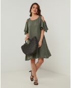 Robe 100% Lin Meline kaki