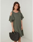 Robe 100% Lin Meline kaki