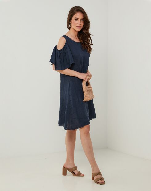 Robe 100% Lin Meline marine