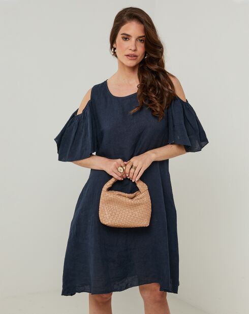 Robe 100% Lin Meline marine