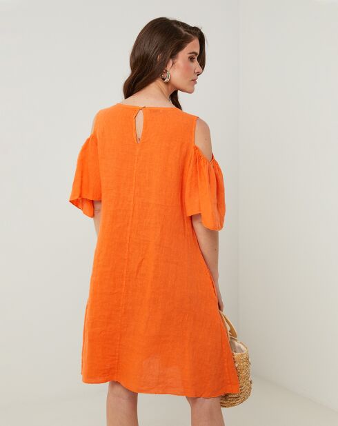 Robe 100% Lin Meline orange