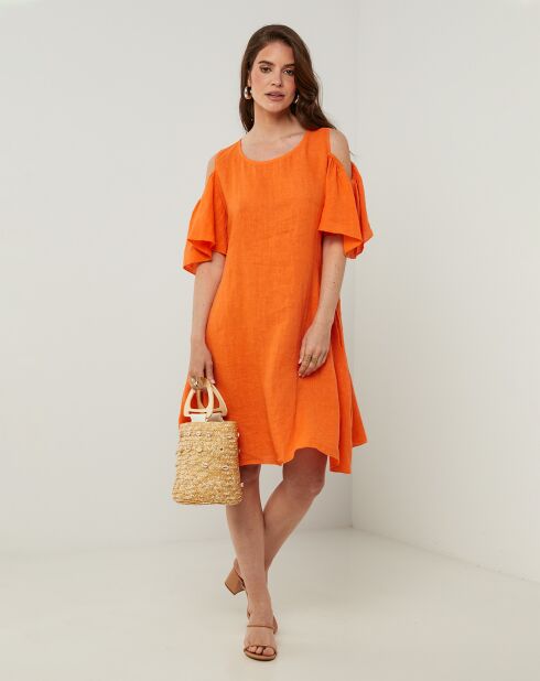 Robe 100% Lin Meline orange