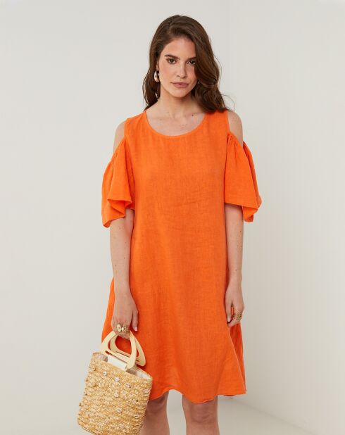 Robe 100% Lin Meline orange