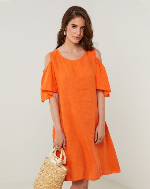 Robe 100% Lin Meline orange