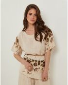 Top 100% Lin Sacha taupe