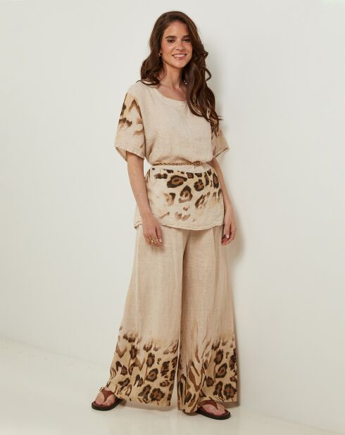 Top 100% Lin Sacha taupe