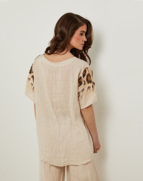 Top 100% Lin Sacha taupe