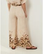 Pantalon 100% Lin Linda beige