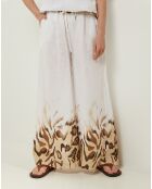 Pantalon 100% Lin Linda blanc