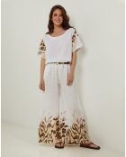 Pantalon 100% Lin Linda blanc