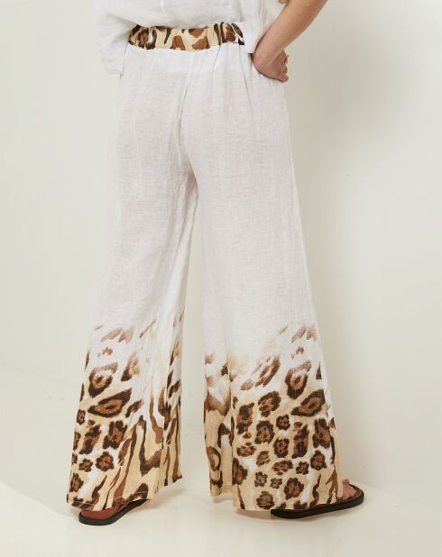 Pantalon 100% Lin Linda blanc