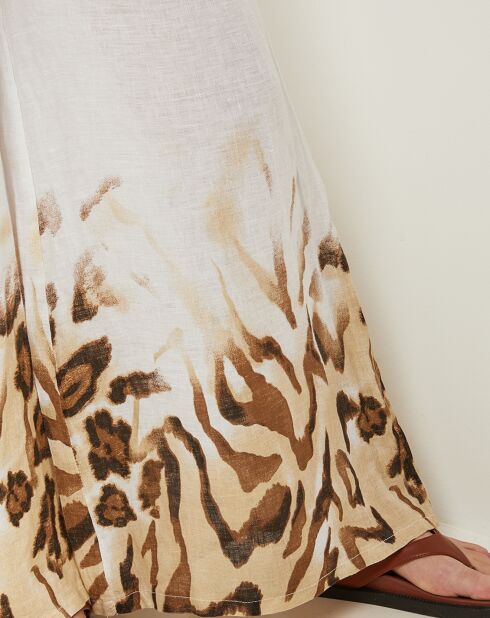 Pantalon 100% Lin Linda blanc