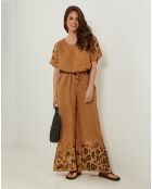 Pantalon 100% Lin Linda camel
