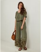 Pantalon 100% Lin Linda kaki