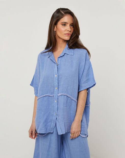 Chemise 100% Lin Tessa azur