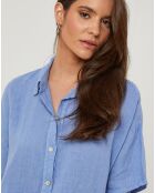Chemise 100% Lin Tessa azur