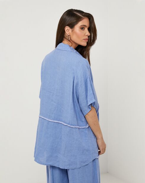 Chemise 100% Lin Tessa azur