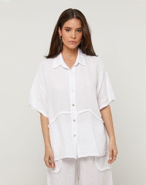 Chemise 100% Lin Tessa blanche