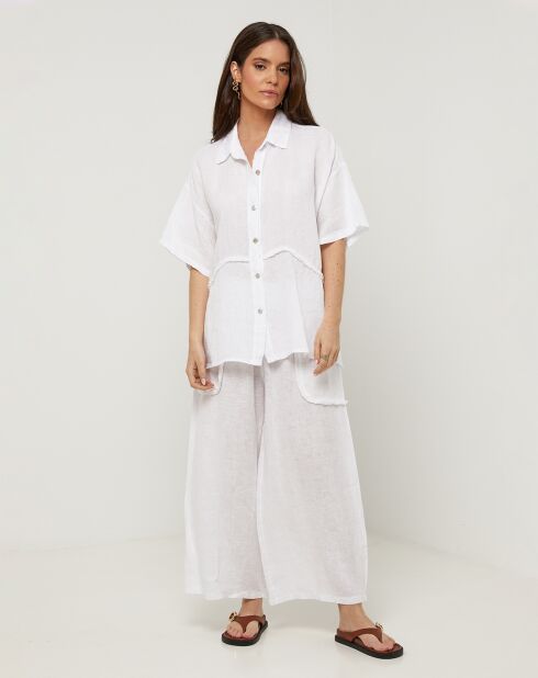 Chemise 100% Lin Tessa blanche