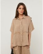 Chemise 100% Lin Tessa camel