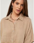 Chemise 100% Lin Tessa camel