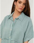 Chemise 100% Lin Tessa verte