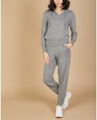Jogging en Laine & Cachemire Olivia gris chiné foncé