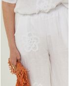 Pantalon 100% Lin Uma blanc
