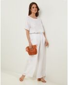 Pantalon 100% Lin Uma blanc