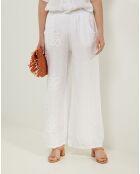 Pantalon 100% Lin Uma blanc