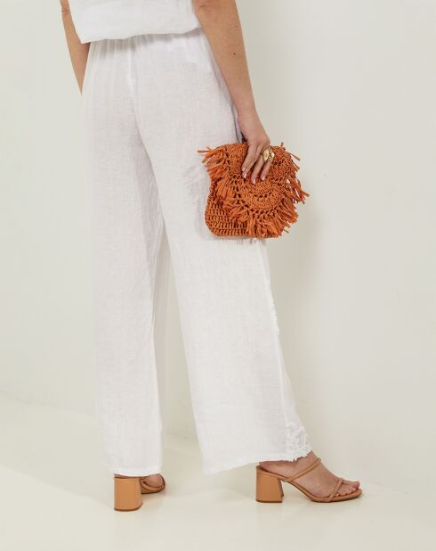 Pantalon 100% Lin Uma blanc