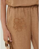 Pantalon 100% Lin Uma camel