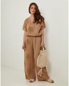 Pantalon 100% Lin Uma camel